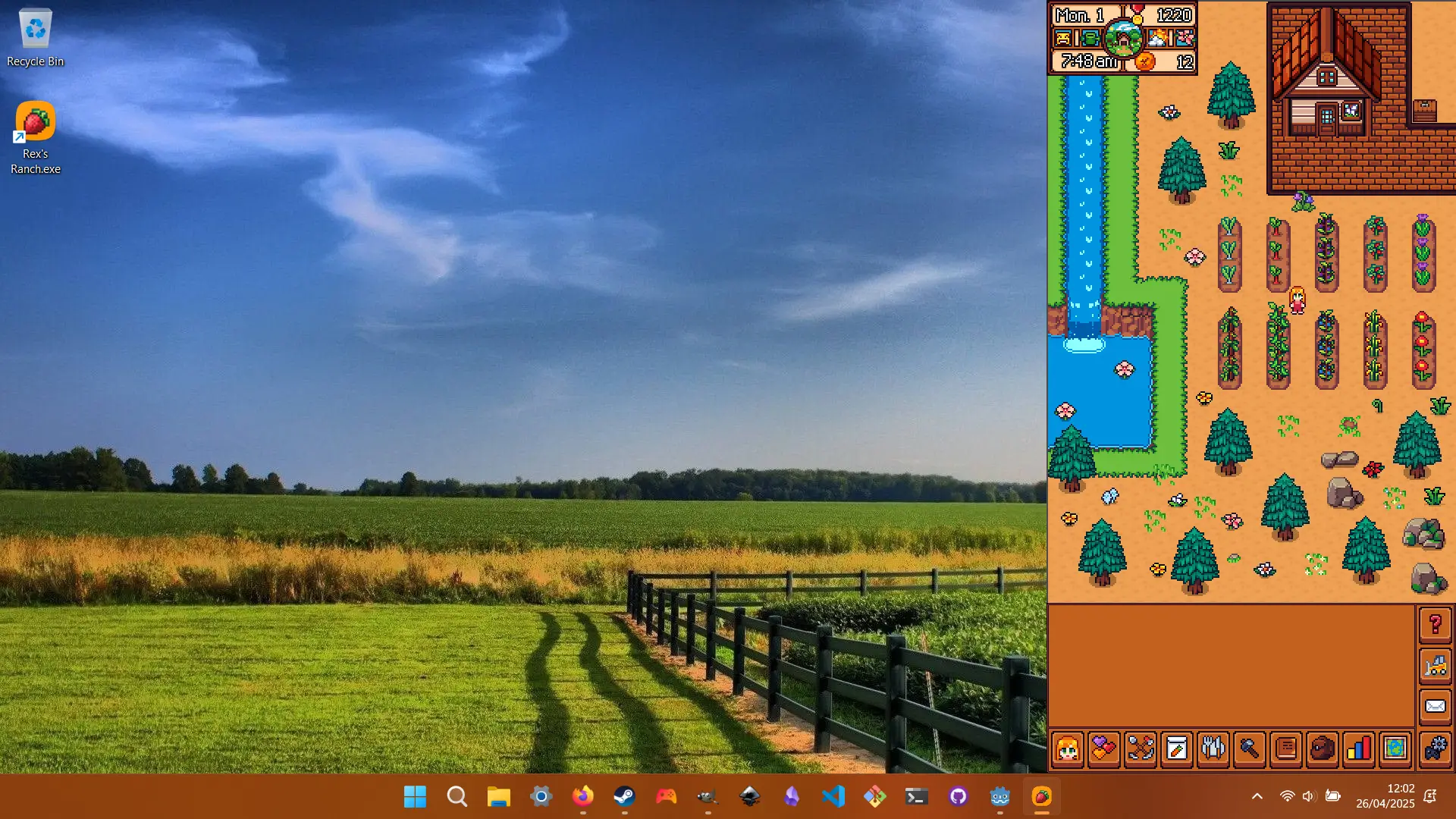 Rex's Ranch on the desktop